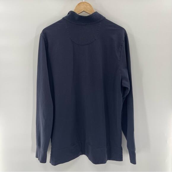Good Man Brand Preppy Navy Blue Pro Slim 1/4 Zip Business Casual Pullover XL - Picture 7 of 10